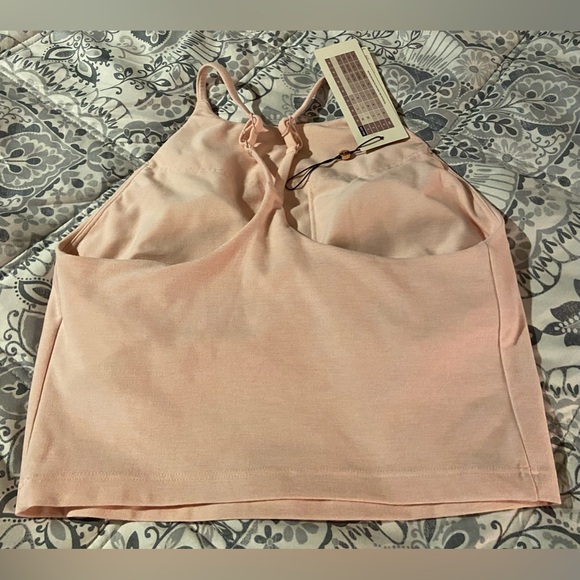 CALIA LUSTRALUX CROP LOW SUPPORT EXERCISE TOP SPORTS BRA LIGHT PINK SZ SMALL NWT - Picture 6 of 13